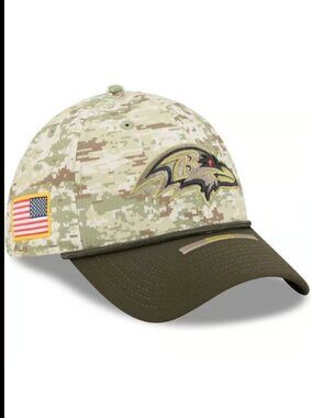 Baltimore Ravens New Era Camo Salute to Service 39THIRTY Flex Hat, L/XL